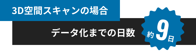 手計測の場合現調から図面データ化までの日数約30日